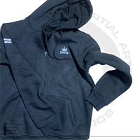 Sweat-shirt à capuche zippé gris foncé pour homme, 100 % coton molletonné, coupe décontractée, design uni, logo frontal, idéal pour l'automne