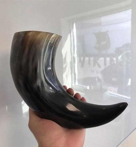 Mug à boire artisanal en corne de buffle, forme naturelle, style rustique viking, objet de collection artistique, décoration - Product Image 4