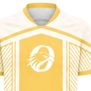 ชุดเสื้อฟุตบอลสีทองและสีขาวแบบกำหนดเอง ชุดยูนิฟอร์มทีมฟุตบอลระบายอากาศได้ดี ชุดแข่งขันสำหรับนักกีฬา Alibaba.com - Product Image 3