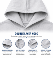 Sweat-shirts à capuche 100 % coton de haute qualité, colorés, personnalisables avec logo, épais, lourds, surdimensionnés, vierges, à enfiler