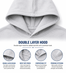 Pullover Embroidery Boxy Hoodie Manufacturer Private <b>Label</b> Heavyweight Cotton Streetwear Hoodies customized Tracksuit - Product Image 5