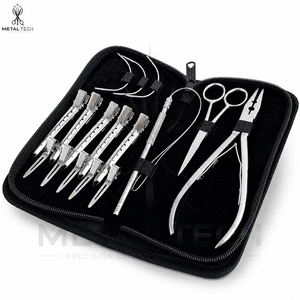 Professional Hair Extension <b>Tool</b> Kit Set With Hair Extension Pliers, Loop Needle, Pulling Hook, Sectioning Clips & Scissors <b>Tool</b> - Product Image 2
