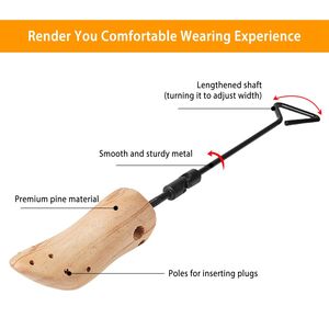 Embauchoirs ajustables en bois pour hommes, modèle premium, pour l'élargissement de la largeur, une paire - Product Image 3