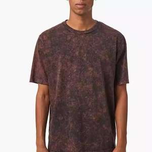 T-shirt vintage délavé à l'acide pour homme, coupe ample personnalisée, 100% coton, t-shirt décontracté - Product Image 3