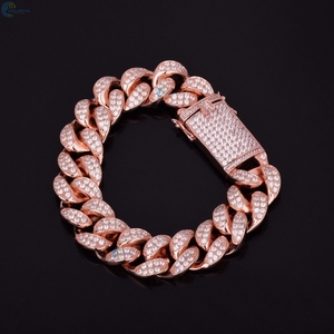 Bracelet cubain personnalisé serti de diamants VVS1 cultivés en laboratoire, style luxe hip-hop pour homme - Product Image 6