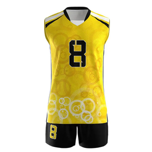 Maillot de volley-ball personnalisé pour femmes, imprimé par sublimation, 100% polyester, manches courtes, uniforme de volley-ball de plage tendance - Product Image 6