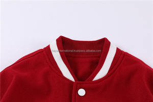 เสื้อแจ็คเก็ตบอมเบอร์ผู้ชายแบบมีปกตั้ง ปักลายเชนิลล์ตามสั่ง สำหรับฤดูหนาว พร้อมโลโก้ด้านหน้า - Product Image 4