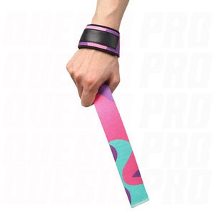 Sangles de poignet de musculation robustes avec logo personnalisé, en coton et cuir durables, pour haltérophilie, powerlifting et fitness. - Product Image 6