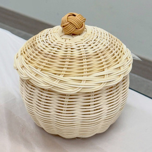 Rattan jar <b>box</b> <b>vanity</b> bedroom storage boxes luxurious style natural handweaving jars wholesale - Product Image 1