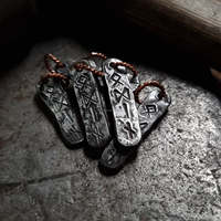 Fait à la main forgé Viking fer Rune pendentif collier gothique romantique forme géométrique accessoires pour chrétien fête nordique amulette