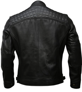 Chaqueta de Motociclista de Cuero PU para Hombre, Estilo Vintage, Color Negro y Marrón, Resistente al Viento, Antibacteriana, Gruesa, para Invierno, Personalizada - Product Image 2