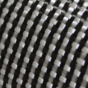 Tissu en fibre de carbone UHMWPE à armure toile 190 g/m² noir et blanc, épaisseur 0,25 mm, pièces composites pour usage industriel, marque Jinsor - Product Image 2