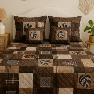 Colección Elite para el Hogar: Embellece tu Cama para el Día a Día |   Juego de Ropa de Cama de 5 Piezas, Tamaño Grande |   Fundas de Almohada Acolchadas con Cierre |   Cojines - Product Image 1