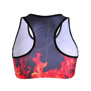 Sujetador deportivo sublimable para mujer, a la moda, 100% poliéster/algodón, para personalizar con el logotipo de tu propia marca. - Product Image 3