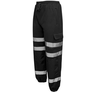 Pantalon de travail réfléchissant haute visibilité pour homme, noir, cargo, jogger, pantalon de sécurité multi-poches, vêtements de travail de construction, pantalon de survêtement - Product Image 4