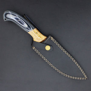 มีดล่าสัตว์ที่ผลิตจากเหล็กกล้าคาร์บอนสูง พร้อมด้ามจับโค้งมน สำหรับใช้งานในแคมป์ มีดล่าสัตว์พร้อมปลอกป้องกัน - Product Image 5