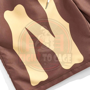 Nouveau design 2026 – Short en nylon 100 % personnalisé avec logo imprimé, décontracté, respirant, durable, anti-humidité, taille élastique, couleur marron - Product Image 2