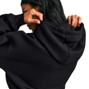 Sweat-shirt à capuche zippé tendance pour femme, coupe oversize décontractée, en polaire douce, à manches longues, coupe ample, pour l'hiver et le style urbain - Product Image 4