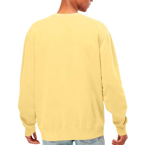 Sweat-shirt classique vintage pour homme, col rond, en coton mélangé doux, épais, pour la détente, sweat-shirt d'hiver - Product Image 6