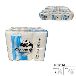 Carta igienica Cleanest, 12 rotoli, morbida e resistente, per uso domestico - Product Image 1