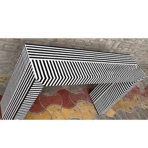 Mesa con Incrustaciones de Hueso de ILAHI, Diseño Moderno con Detalles de Ágata, Almacenamiento Portátil, Muebles para el Hogar - Product Image 4