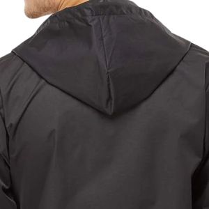 Men's Hooded Water Resistant Windbreaker Jacket Lightweight <b>Coaches</b> Outerwear with Full Zip for Outdoor Activities Training - Product Image 4