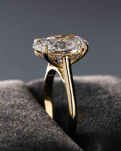 IGI/GIA Lab Grown Cut Diamond Vintage 14K Anillo de boda/compromiso amarillo Unisex Oro blanco fino para fiesta de aniversario-Worthy - Product Image 3