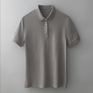 เสื้อโปโลผ้าฝ้ายแบบ OEM สำหรับผู้ชายวัยกลางคน สีขาวล้วน แขนสั้น สไตล์ญี่ปุ่น ปกเสื้อแบบปกเชิ้ต สำหรับฤดูร้อน - Product Image 4