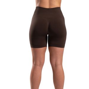 Shorts Deportivos de Cintura Alta para Mujer, Color Marrón Oscuro, Sin Costuras, Elásticos, para Gimnasio, Fitness, Entrenamiento y Ejercicio - Product Image 2