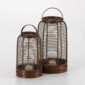Wire Design Black Metal <b>Lanterns</b> Handmade Durable Elegant Outdoor <b>Candle</b> <b>Holders</b> Indoor/Outdoor Garden Floor Home Decoration - Product Image 6