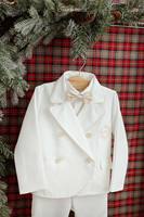 Ensemble Arthur-Gilet et gilets blancs brodés de qualité supérieure 4 pièces pour tout-petits garçons Longues occasions spéciales et fêtes-ODM Supply