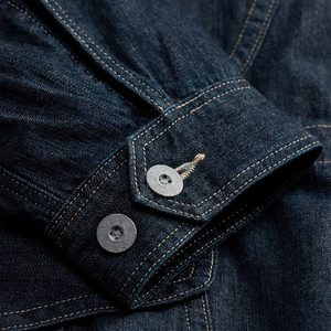 Hot Seller Premium Indigo Denim Heavy Denim Horn Button Field <b>Jacket</b> <b>Men</b> Vintage Defense Workwear OEM Custom Heritage American - Product Image 5