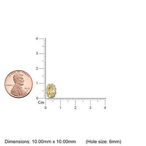 Colgante Redondo de Oro Italiano de 14k con Prasiolita, Colgante de Amatista Verde en Forma de Rueda, Soporte para Colgante Redondo, Piedra Redonda Eternity de Febrero - Product Image 4