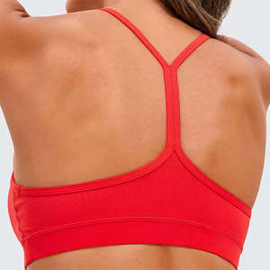 เสื้อชั้นในกีฬาสีแดงไนลอนแบบขายส่งปี 2026 สำหรับผู้หญิง ออกกำลังกาย ฟิตเนส โยคะ บราออกกำลังกายทันสมัย รับผลิตตามแบบ พร้อมบริการออกแบบโลโก้และรับผลิตแบบ OEM - Product Image 6