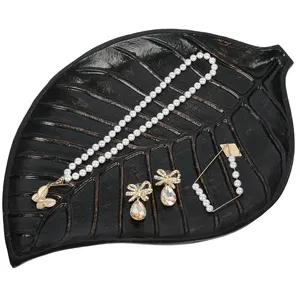Luxury Decorative Metal Display <b>Tray</b> with Antique <b>Gold</b> Designer Texture Style American Style Decorative Plated safe - Product Image 5