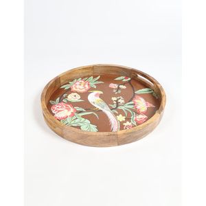 Plateau élégant en bois émaillé pour servir des collations, des fruits, du thé, du café - Ensemble de service pour boissons avec un design élégant - Product Image 2