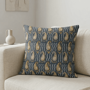 Wholesale Farmhouse <b>Decor</b> Block Print <b>Pillow</b> Case 20x20 Square <b>Throw</b> <b>Pillow</b> Sham for Couch Washable Block Print Pillowsham - Product Image 1