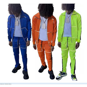 Chándales Reflectantes para Hombre con Logotipo Personalizado, Conjuntos Deportivos de 2 Piezas con Cremallera, Chándales Reflectantes de Diseño Personalizado - Product Image 6