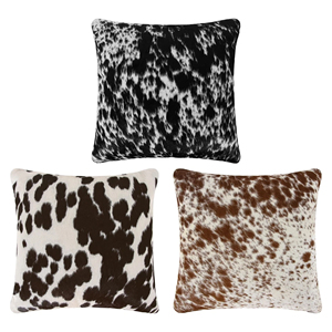 Genuine Cowhide Hair On Leather <b>Throw</b> <b>Pillow</b> Cover Wholesale Natural Cow Print Cushion Cover Rustic Western Farmhouse Home Decor - Product Image 1
