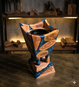 Quemador de incienso de madera de resina epoxi Mubkhar islámico para fragancia fresca de hogar y oficina con uso religioso - Product Image 1