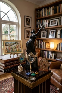 Escultura Artesanal de Madre e Hijo en Cuerno - Decoración Ecológica para Mesa de Sala de Estar - Product Image 2