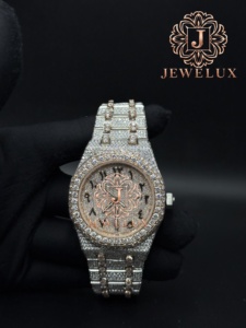 Reloj de Hombre Moderno de Acero Inoxidable con Diamantes Moissanite, Joyería de Lujo para Venta al por Mayor y Minorista - Product Image 3
