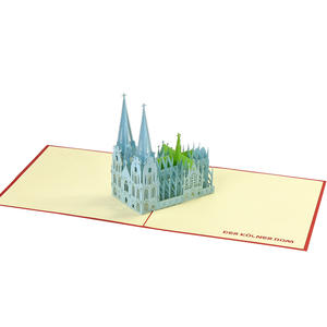 Modèle de papier 3D personnalisé pour l'église, pour carte pop-up de vœux et décorations - Product Image 2