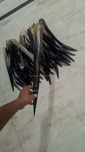 Haute qualité 50 cm de long noir et blanc Ox Buffalo Shoe Horn Style animal poli et élégant - Product Image 2