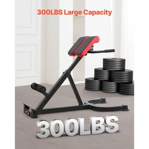 Banco de Hiperextensión Multifuncional Ajustable de 300 Libras, Silla Romana para Ejercicios de Glúteos y Isquiotibiales - Product Image 3