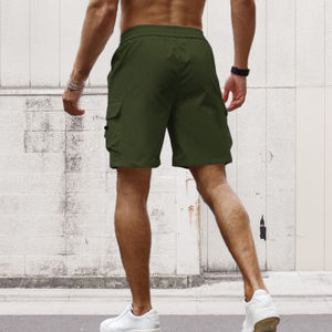 Wholesale Men's Cargo Shorts Elastic Waist Streetwear Casual Men Cargo Short OEM Fitness Cargo Summer Cycling Shorts For Men's - Product Image 3