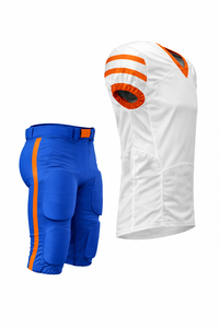 Ensemble de maillots de football américain pour équipe de club, tissu absorbant la transpiration, style vintage, panneaux latéraux personnalisés, coupe confortable - Product Image 3