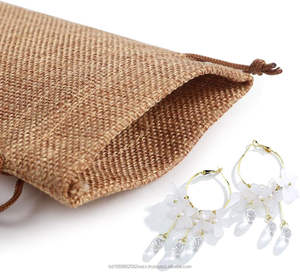 Sacs cadeaux en jute naturelle biodégradable et durable, 100% écologiques, 3x4 pouces, avec cordon de serrage, étiquettes cadeaux personnalisables, taille personnalisable JF - Product Image 6
