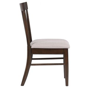 Set di 2 sedie da pranzo in legno di noce scuro di Burns, sedie da cucina eleganti e alla moda - Product Image 6