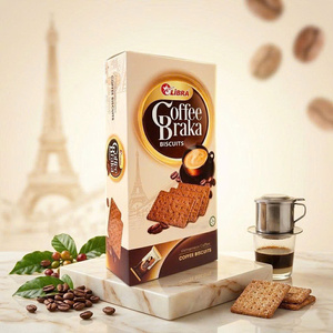Wholesale Coffee Crackers Crispy Snack <b>Biscuits</b> 150g Vietnam Factory Best Price Supply - Product Image 1